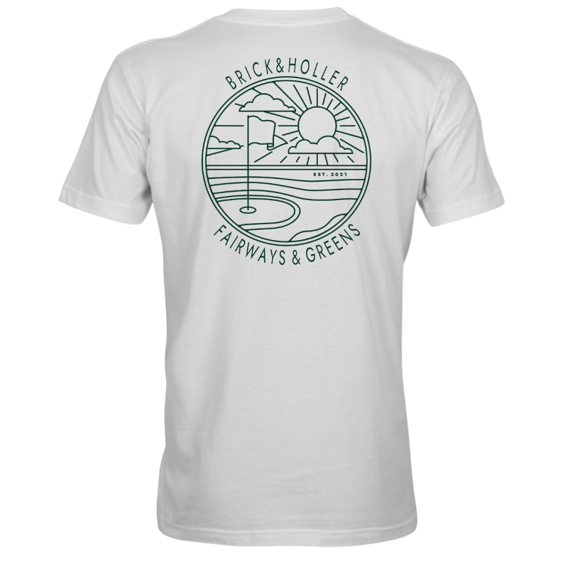 Golf Circle White T-Shirt back