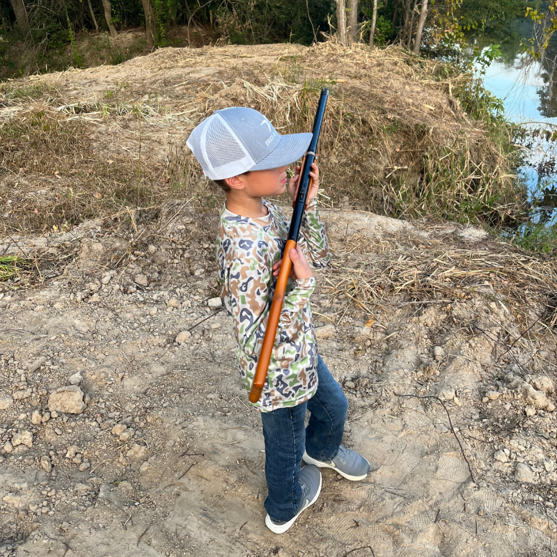 Brick & Holler Outdoors Duck Camo Hat.  A fantastic style Duck Camouflage Cambridge PB260 trucker-style hat. Finest in comfort and style. Take this camo hat hunting and look good in the woods.