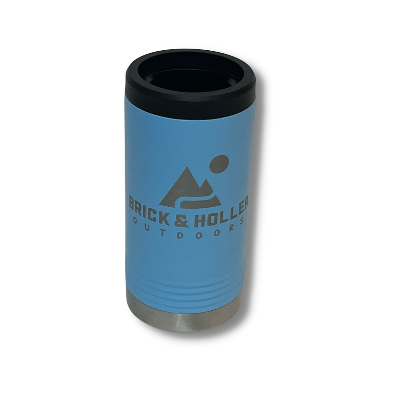 Stainless Steel Skinny Koozie in Light Blue.